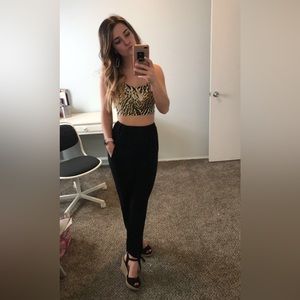 Animal Print Cropped Tank